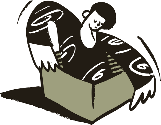 Outside the box illustration